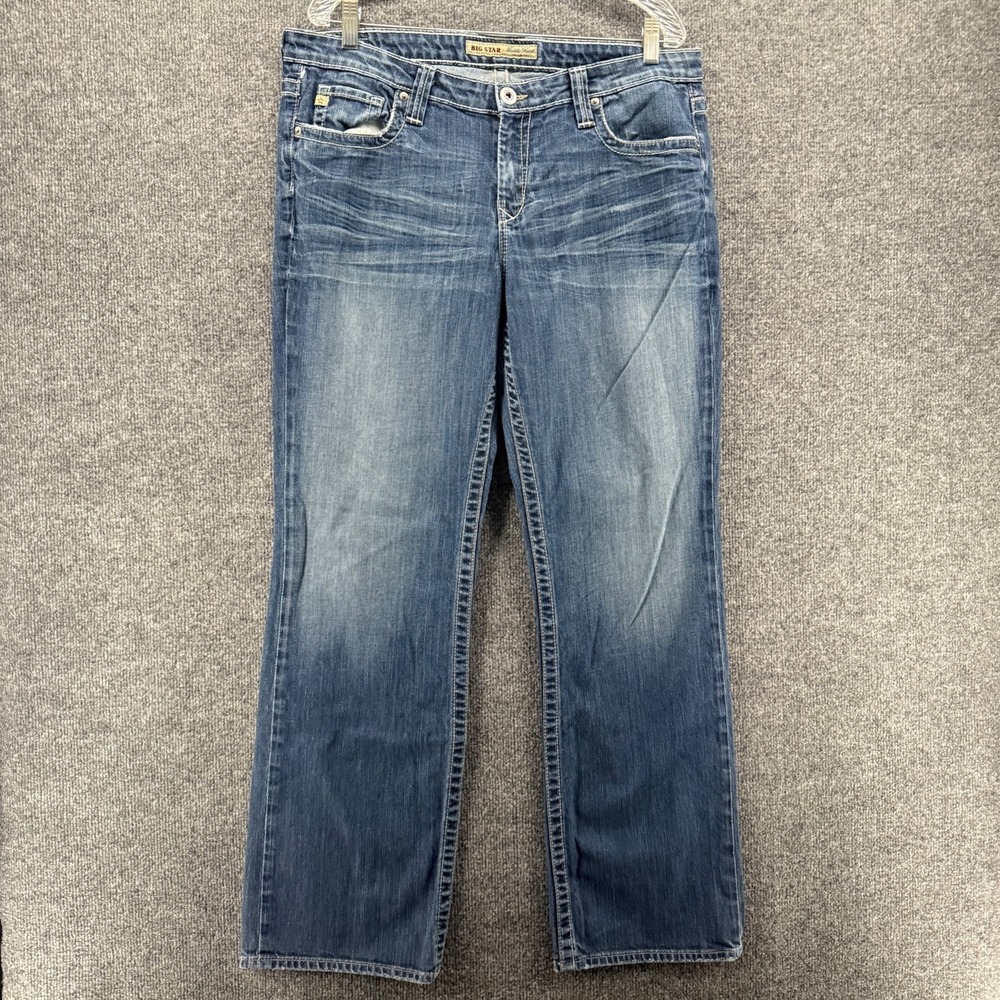 Big Star Jeans Womens 33 Blue Maddie Bootcut Mid Rise Casual Boho Hippie Western